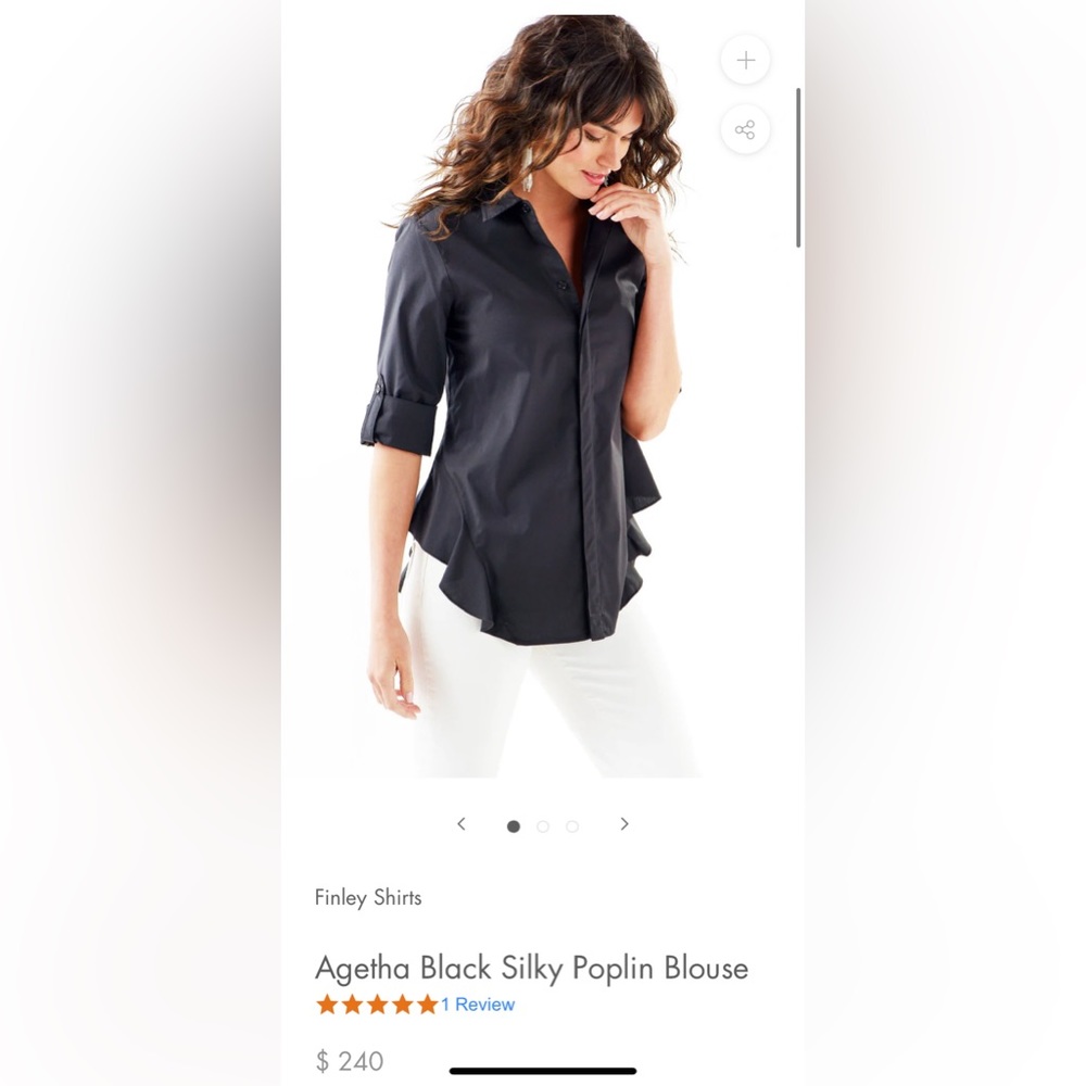 NWOT Finley size large button up top.